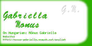 gabriella monus business card